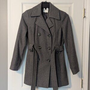 Croft and Borrow Gray Pea Coat Size Small